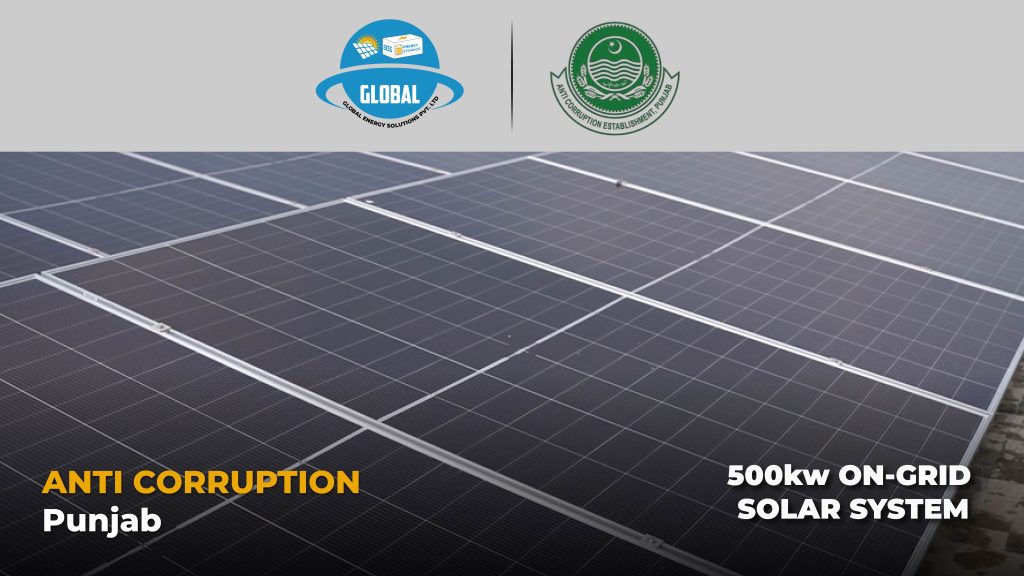 500 kW industrial solar system at Anti-Corruption Facility by Global Energy Solution.