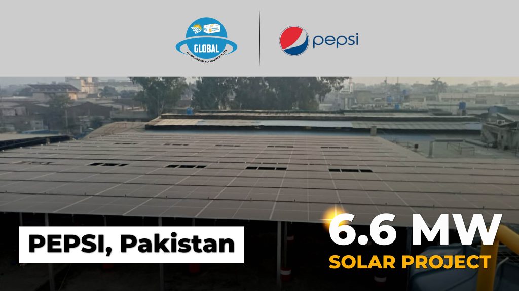 6.6 MW PEPSI solar system by Global Energy Solution in Gujranwala Pakistan