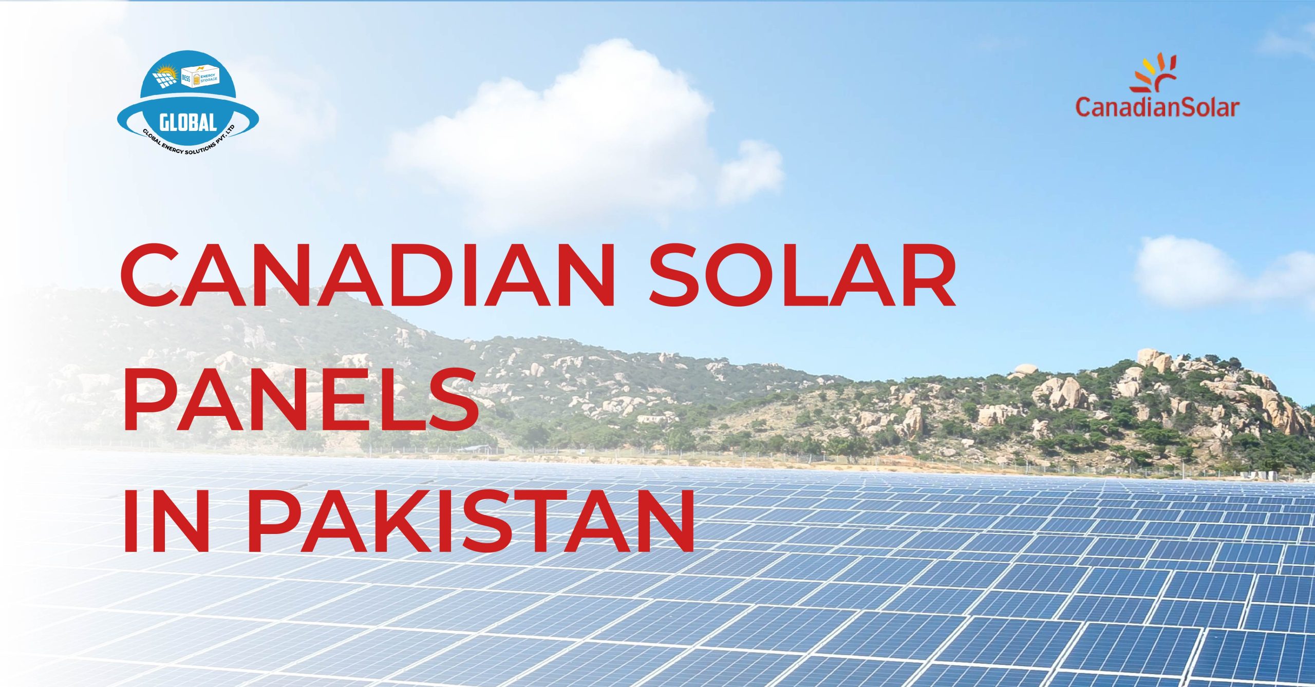 Canadian Solar panels for homes, businesses, and industries in Pakistan